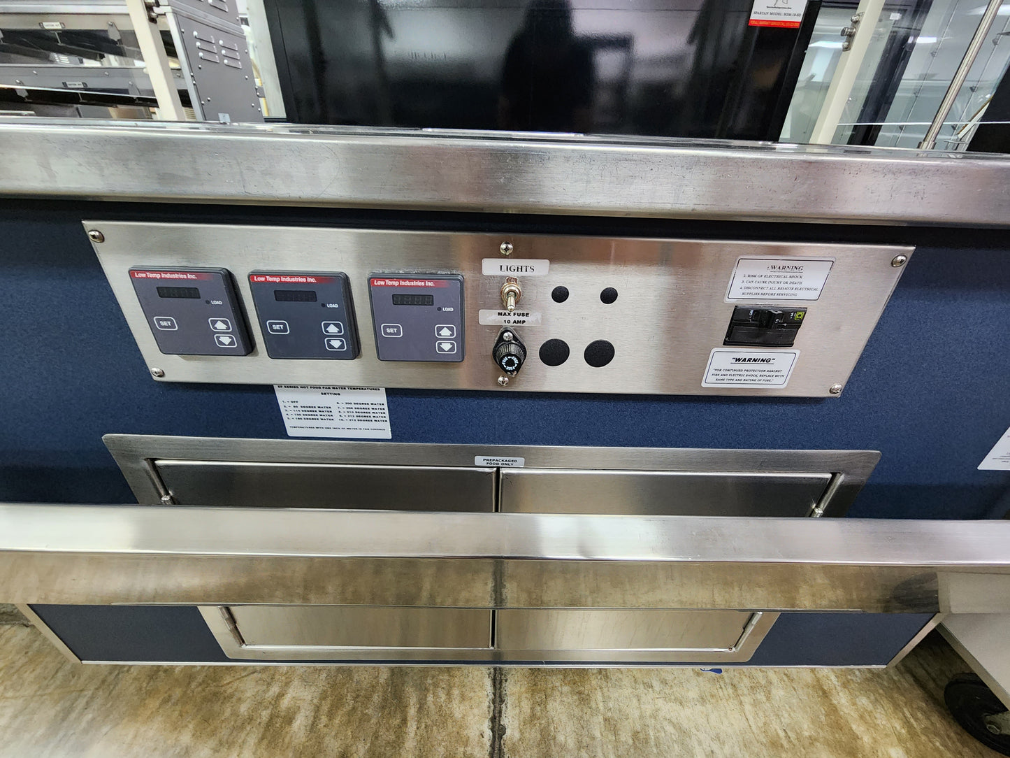 Used 3 Open Well Digital Controls Steam Table w/under cabinet storage