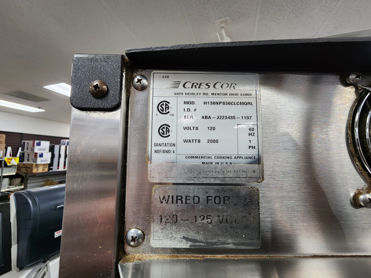 Used Cres Cor H138NPS36CLCMQRL i7 18 Pan Insulated Pass Thru Heated Holding Cabinet Food Warmer 120v
