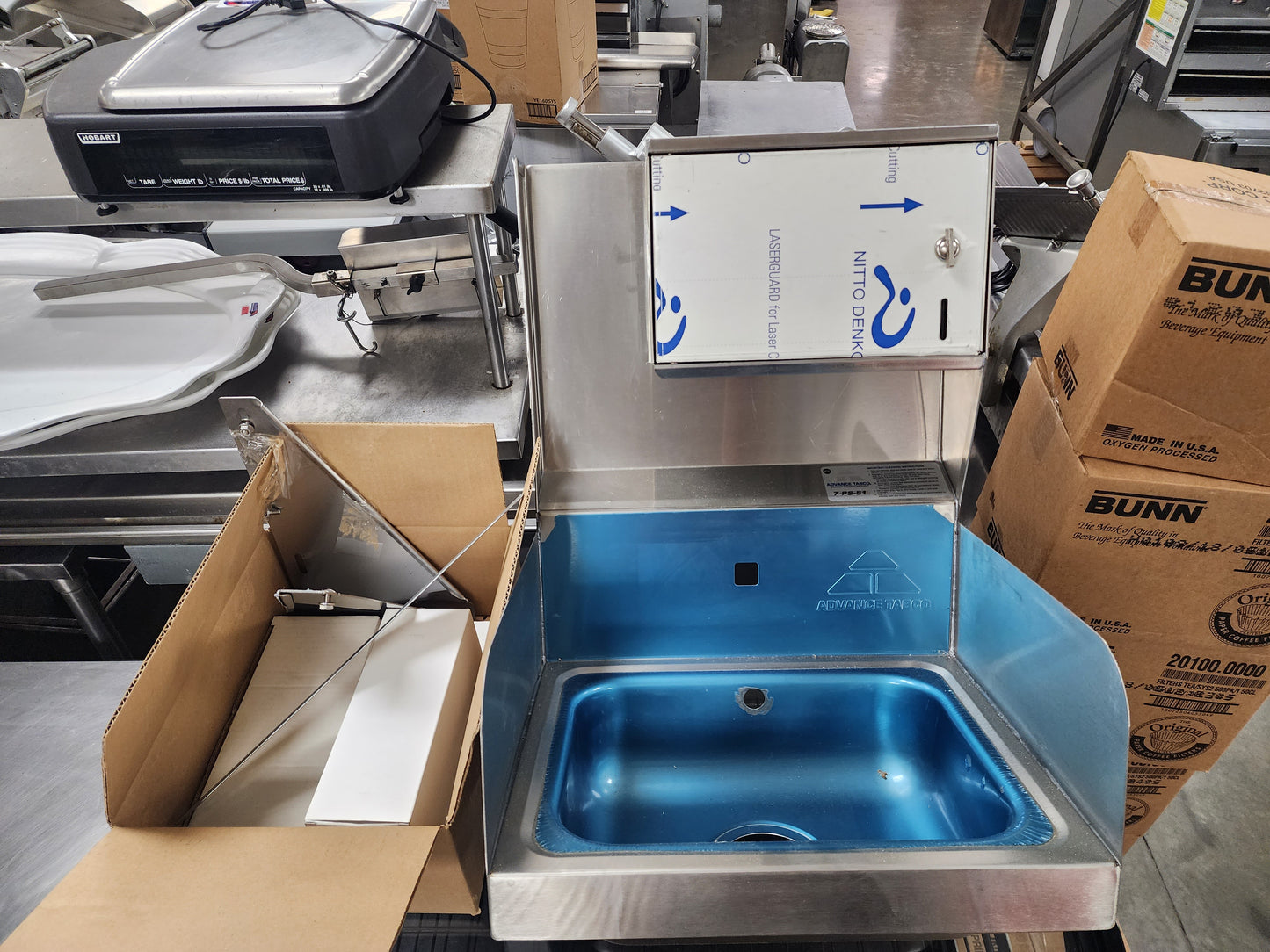New Advance Tabco 7-PS-81 Wall Mount Commercial Touchless Hand Sink w/ 14"L x 10"W x 5"D Bowl, Electronic Faucet