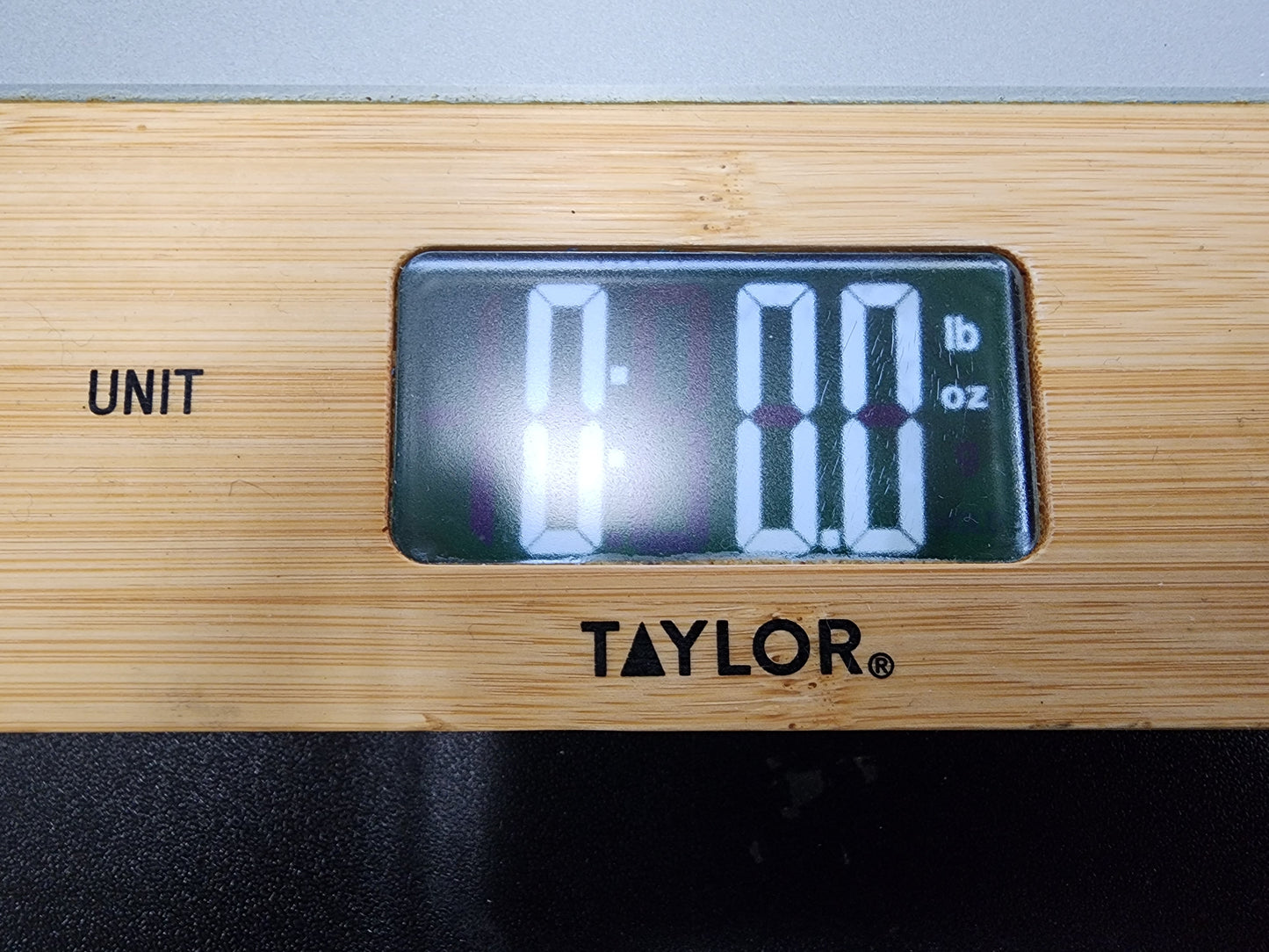 Used Taylor Digital Glass/Bamboo Household Kitchen Scale, 11 Pound Capacity, Natural