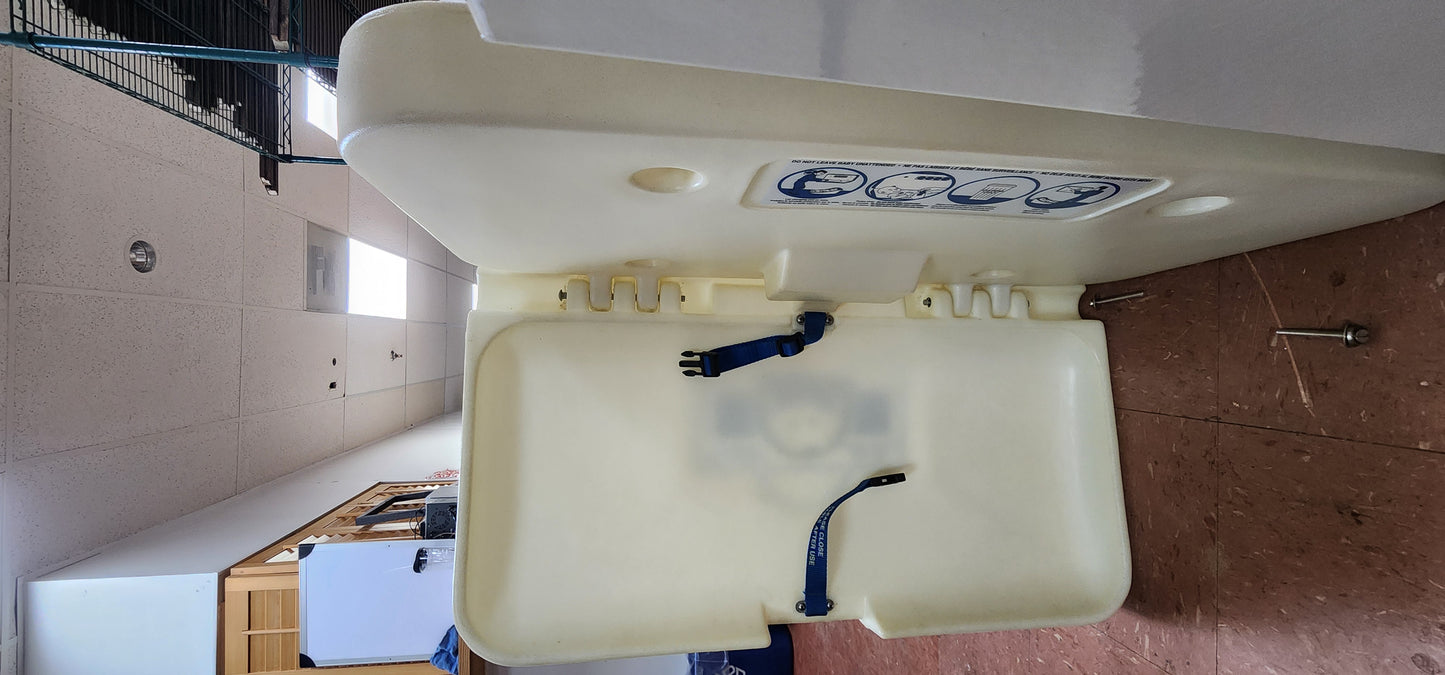 Used Small Comforts Commercial Baby Diaper Changing Table Wall Mount