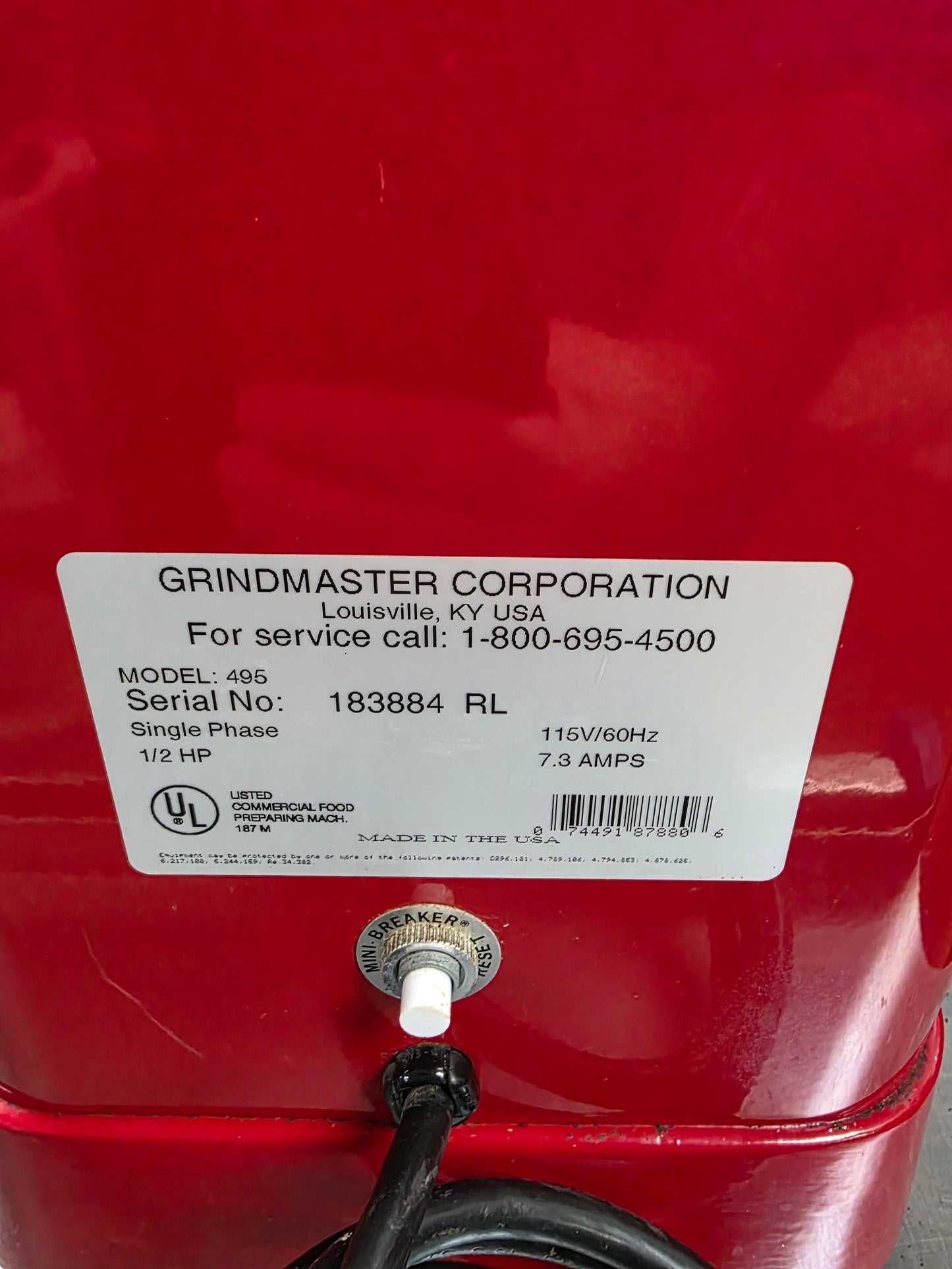 Used Grindmaster 495 Adjustable Commercial Coffee Grinder 115V - RLC