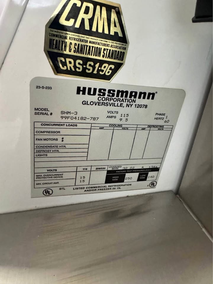 New Hussmann SHM-3 Open Air Display Cooler Merchandiser 120V