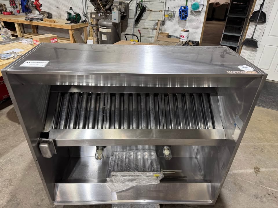 Used CaptiveAire 62” Island style Stainless Exhaust Hood only