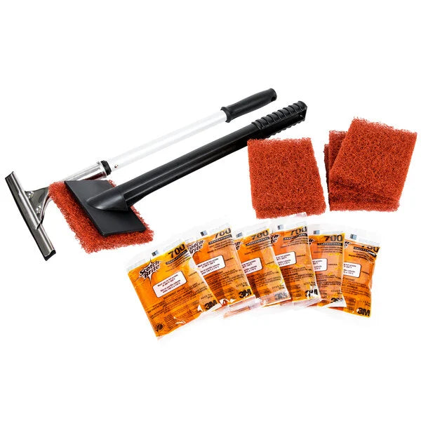 New 3M 710 Scotch-Brite Quick Clean Griddle Cleaning System Starter Kit - WO1