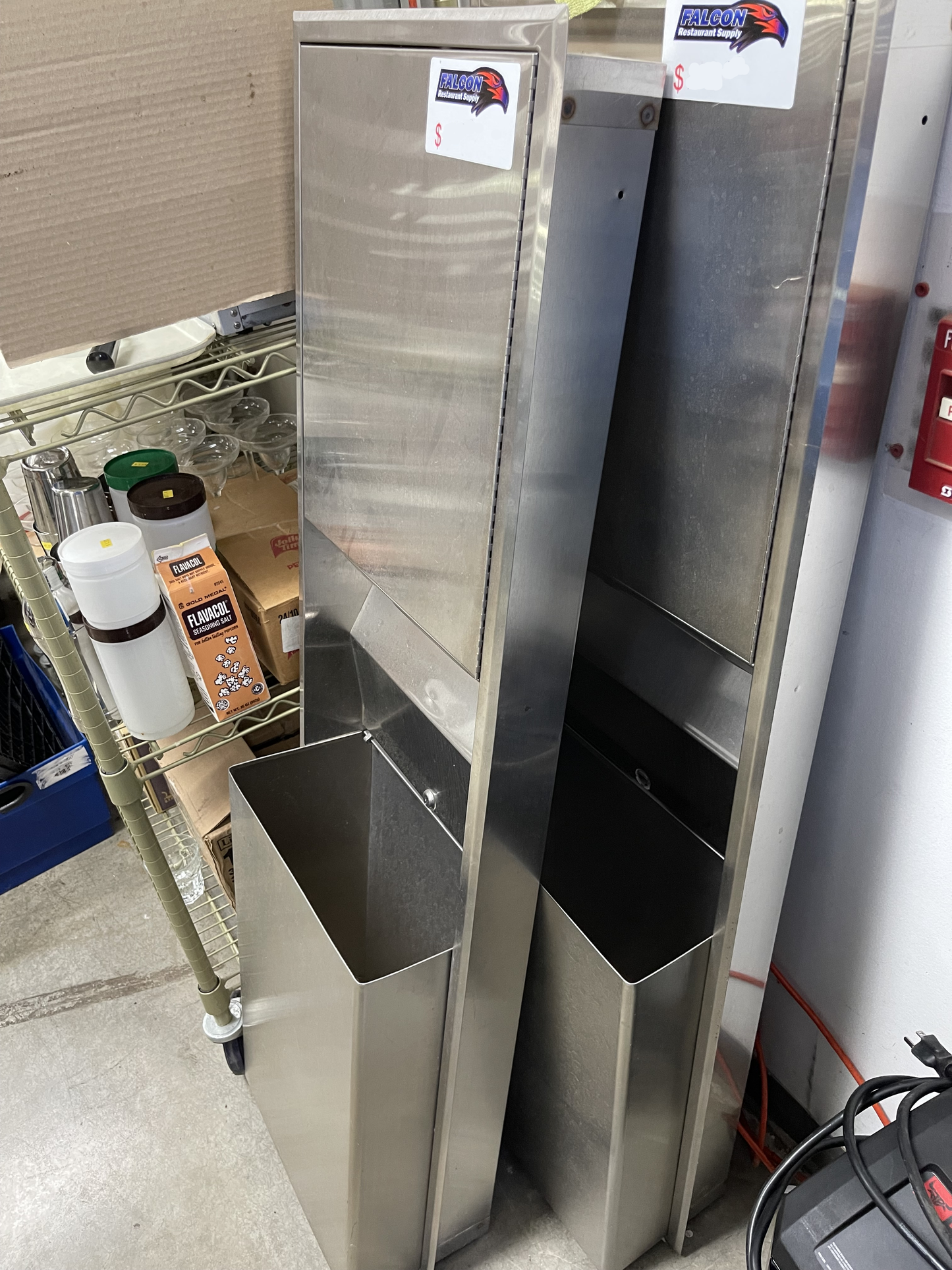 Used Bobrick ClassicSeries Recessed Convertible Folded Paper Towel Dispenser/Receptacle