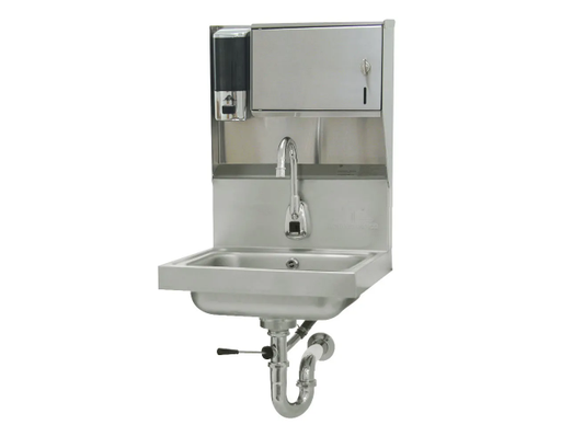 New Advance Tabco 7-PS-81 Wall Mount Commercial Touchless Hand Sink w/ 14"L x 10"W x 5"D Bowl, Electronic Faucet
