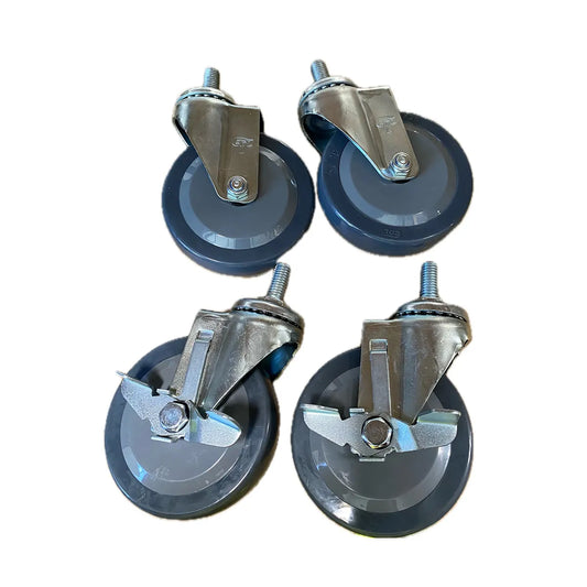 New Atosa CSTEA-2-016 Caster Set, 5" H, 1-1/2" Expanding Stem Caster Kit (Set of 4)