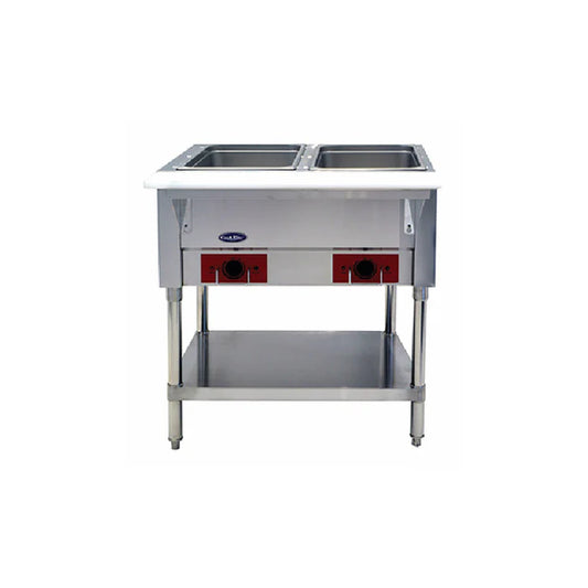 New Atosa CSTEA-2C Electric Hot Food Steam Table - (2) Wells 500W/well, 1000W/120V (Water Pans Included)