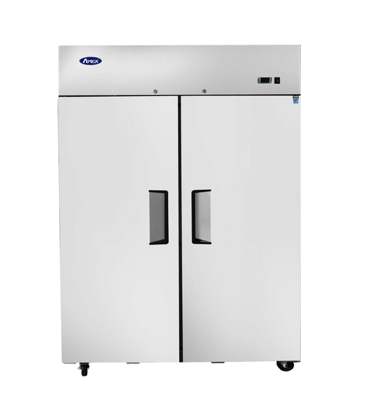 New Atosa MBF8129GR Top Mount 2-Section Dual Temp Reach-In Refrigerator/Freezer