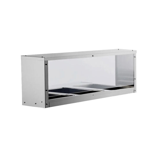 New Atosa MROS-3ST Overshelf/Sneezeguard for 3-Well Steam Table