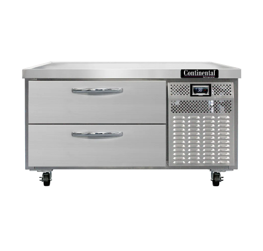 New Continental D48GN 48" Stainless Refrigerated Chef Base w/ (2) Drawers - 115v