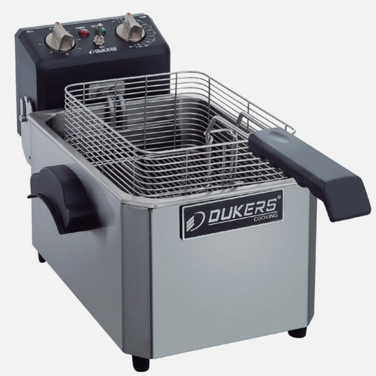 New Dukers - DCF7E, 7lb Single Basket Electric Countertop Deep Fryer 120V