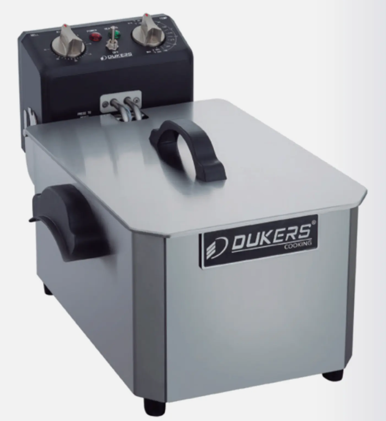 New Dukers - DCF7E, 7lb Single Basket Electric Countertop Deep Fryer 120V
