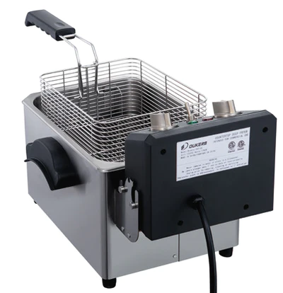 New Dukers - DCF7E, 7lb Single Basket Electric Countertop Deep Fryer 120V