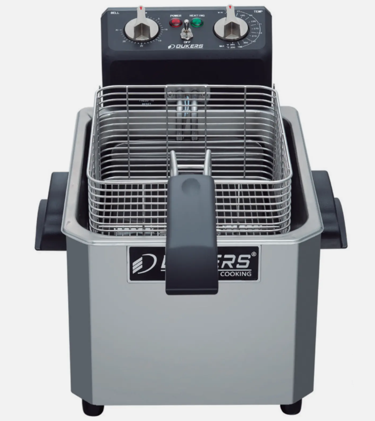 New Dukers - DCF7E, 7lb Single Basket Electric Countertop Deep Fryer 120V