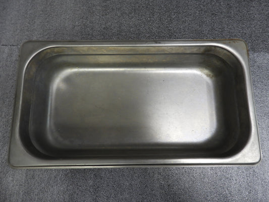Used Choice  1/3 size stainless steel steam table pan  12-3/4x7x 2-1/2 C IP