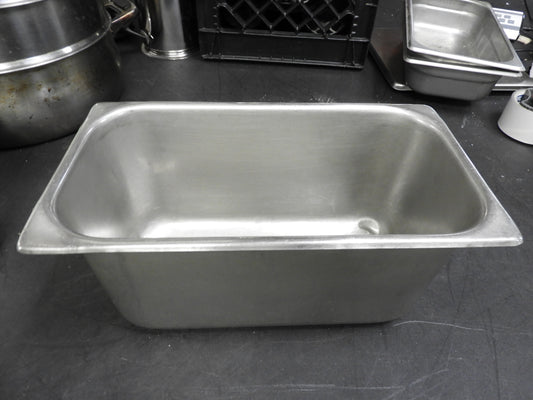 Used 1/3 Size Stainless Steel Steam Table / Hotel Pan - 6" Deep C IP