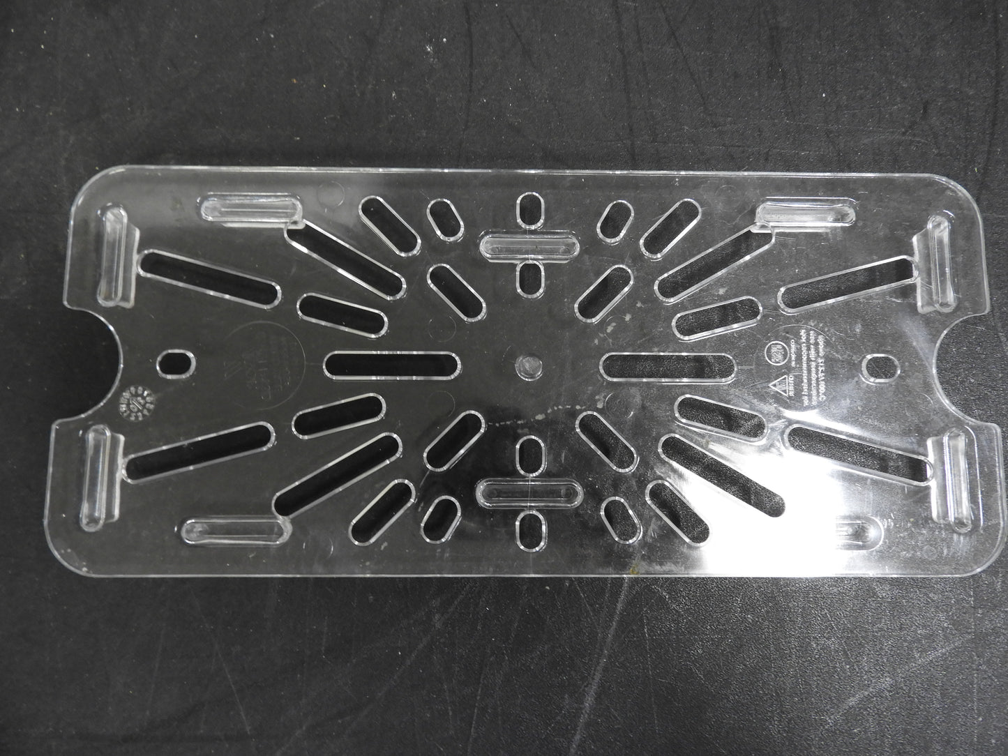 Used Vigor 1/3 Size Clear Polycarbonate Drain Tray C IP