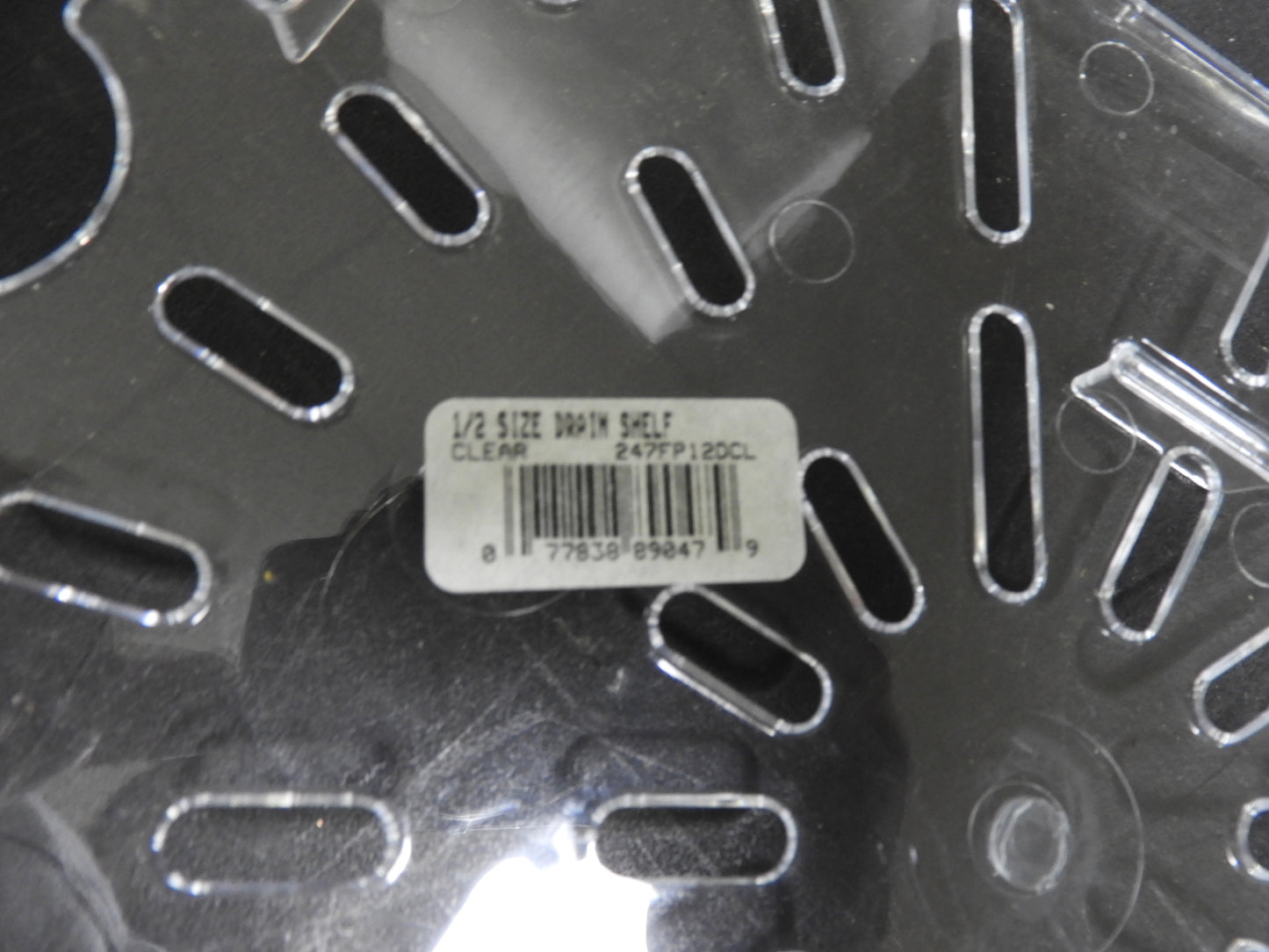 New Vigor 1/2 Size Clear Polycarbonate Drain Tray C IP
