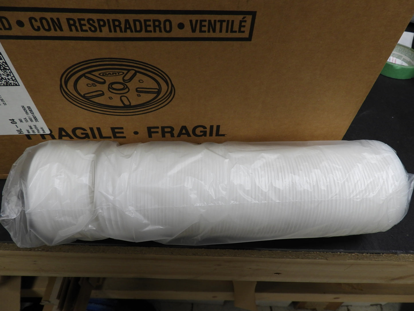 New Dart 12JL White Vented Lid for Hot Items - 600 pieces