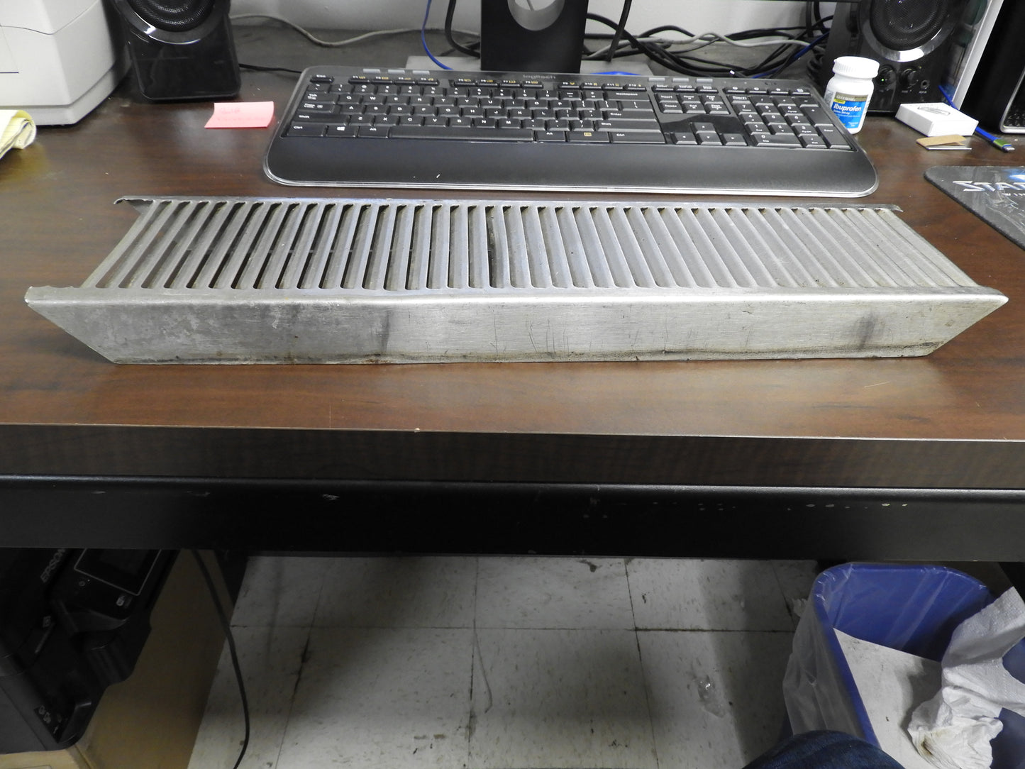 Used Stainless Steel Beer Tap Drip Tray Grid 18"x4.5"x1.25"