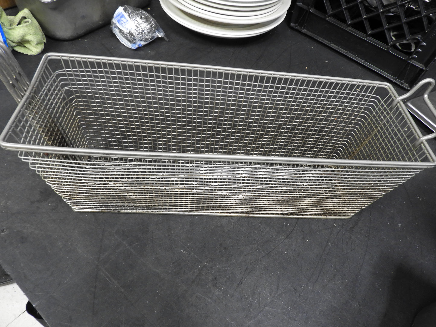Used 17"x5.5"x6" Stainless Steel Deep Fryer Basket