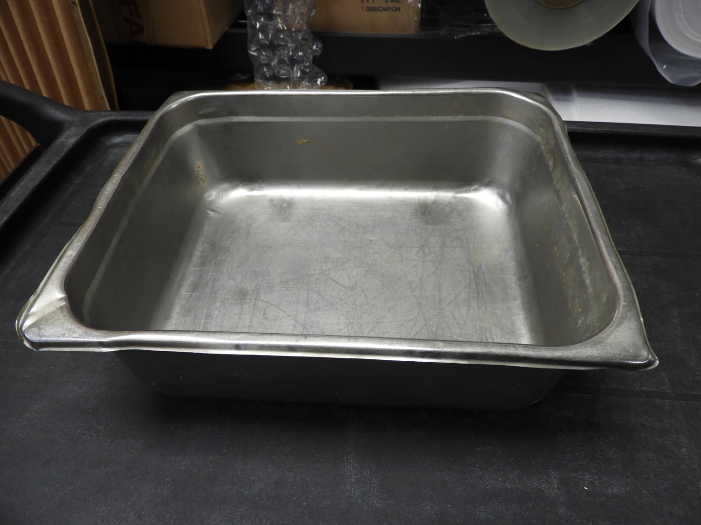 Used 1/2 Size Stainless Steel Steam Table / Hotel Pan - 4" Deep