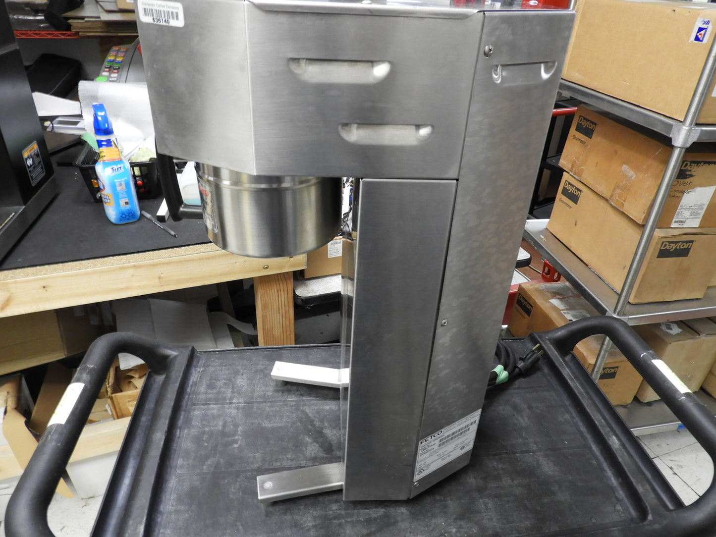 Used Fetco CBS-31Aap Commercial Retail Coffee Brewer Machine with Hot Water Tap 120V