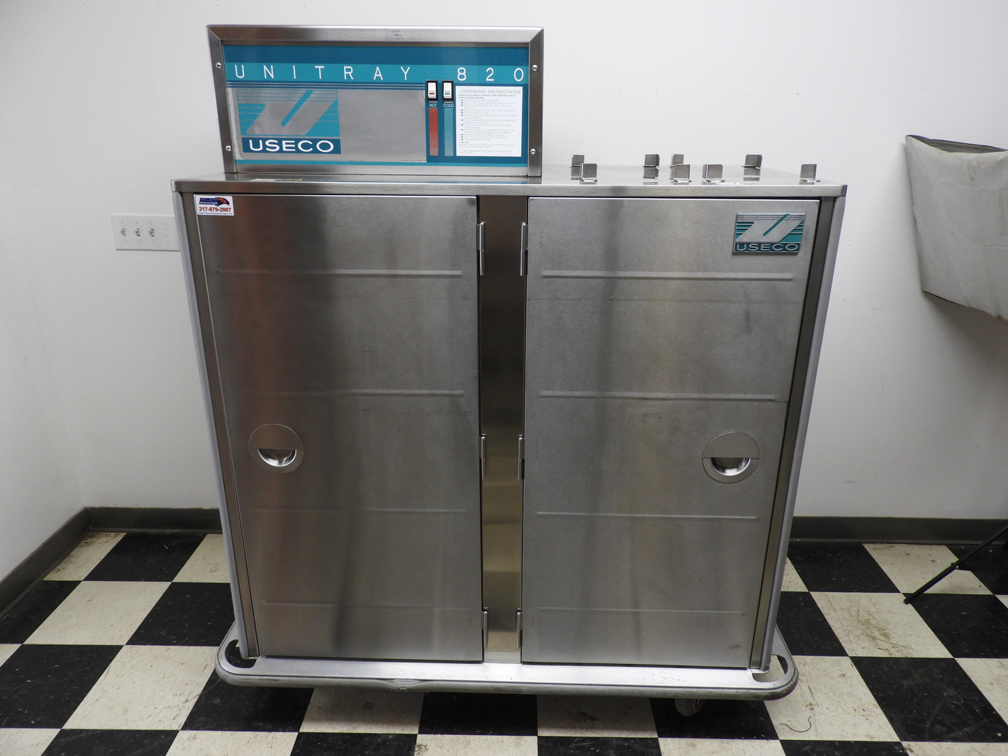 Used USECO Unitray 820 Heated and Cooled Food Holding Cabinet with Caster Wheels
