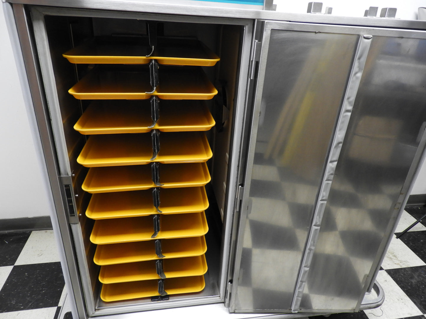 Used USECO Unitray 820 Heated and Cooled Food Holding Cabinet with Caster Wheels