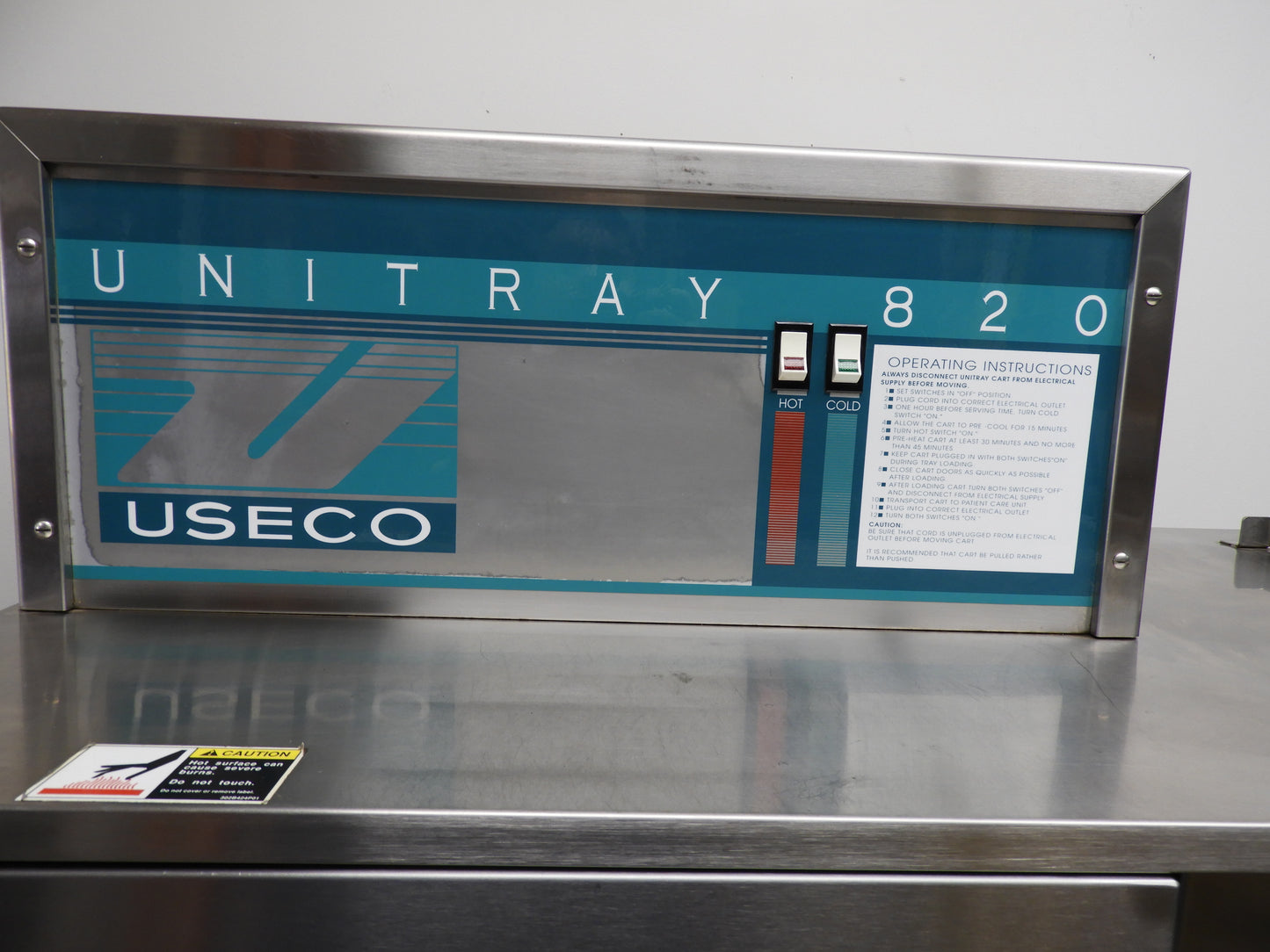 Used USECO Unitray 820 Heated and Cooled Food Holding Cabinet with Caster Wheels