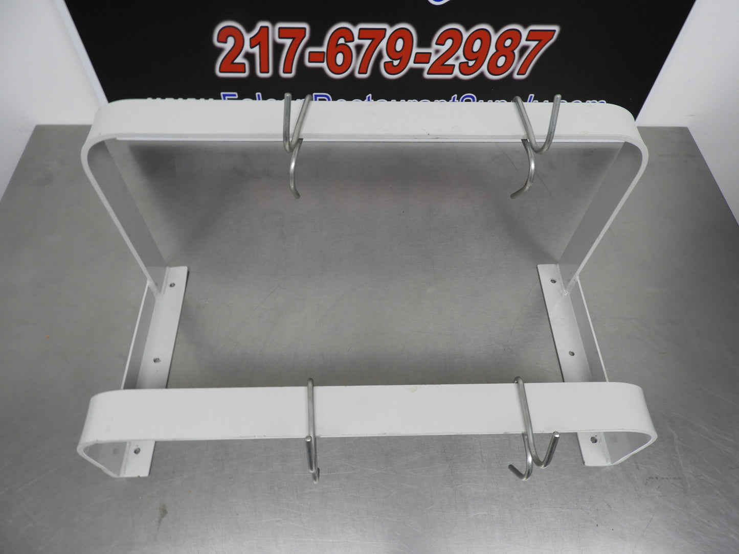 Used 24"x12"x12" Commercial Wall Mounted Pan Hanger with Four Hooks