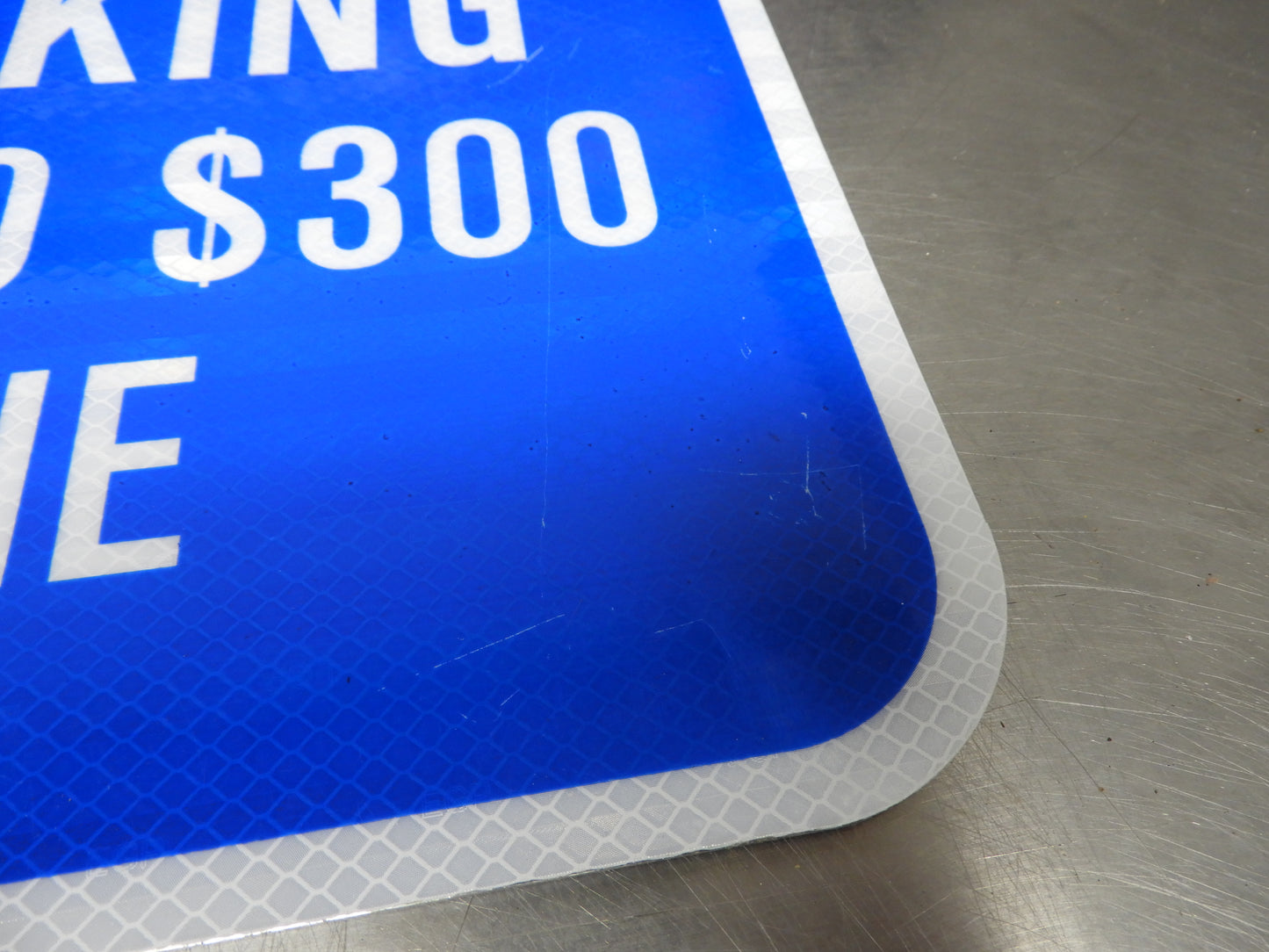 Used Aluminum Reflective Handicap Parking Sign, Handicapped Sign, 12"x18"