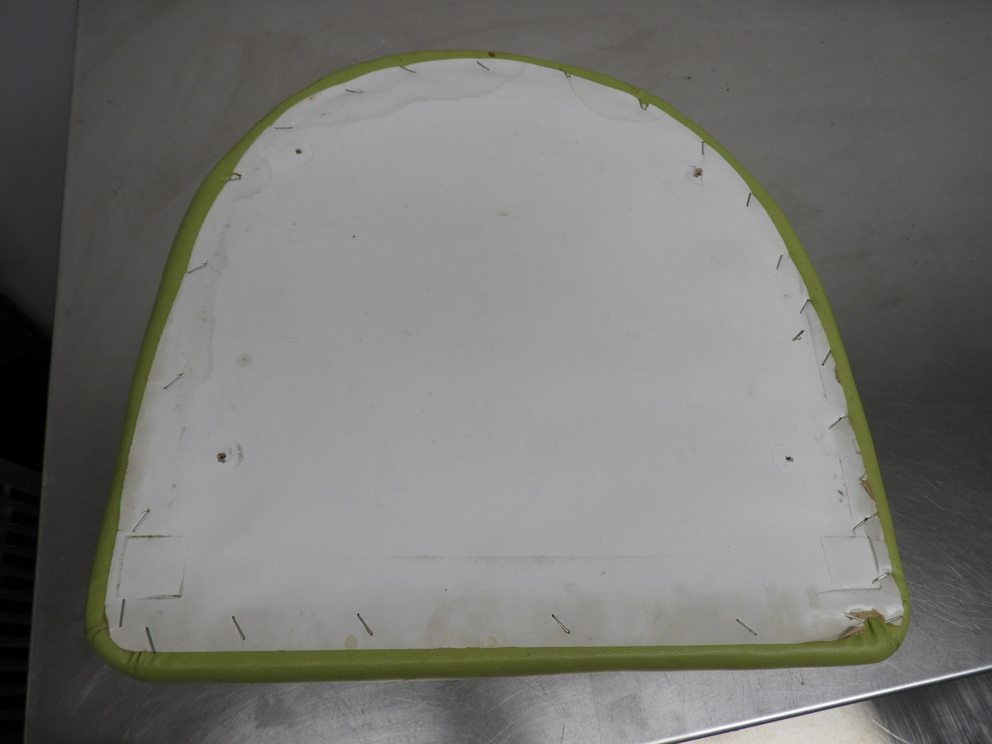 Used Lancaster Seafoam Vinyl Padded Seat Cushion for Metal Frame Seating
