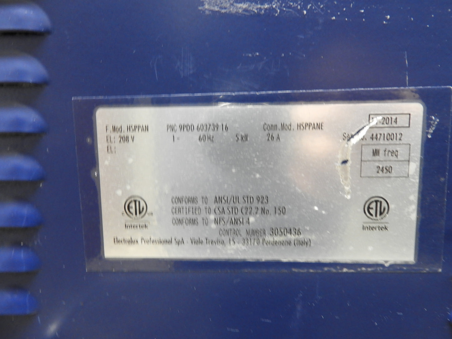Used Electrolux HSG HSPPAN Commercial High Speed Panini Press 208V