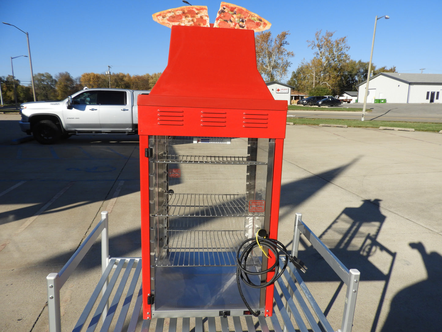 New Wisco 690-25 Hot Food Warming Heated Display Holding Cabinet Two Door Pass Thru 120V 660W
