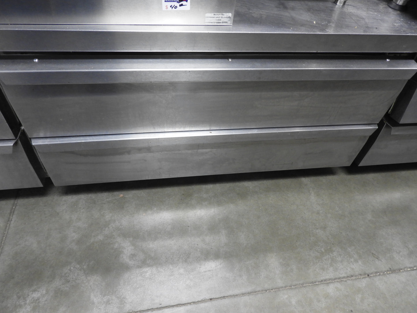 Used Continental D108GN 108"x35"x26" 6 Drawer Commercial Chef Base As Is