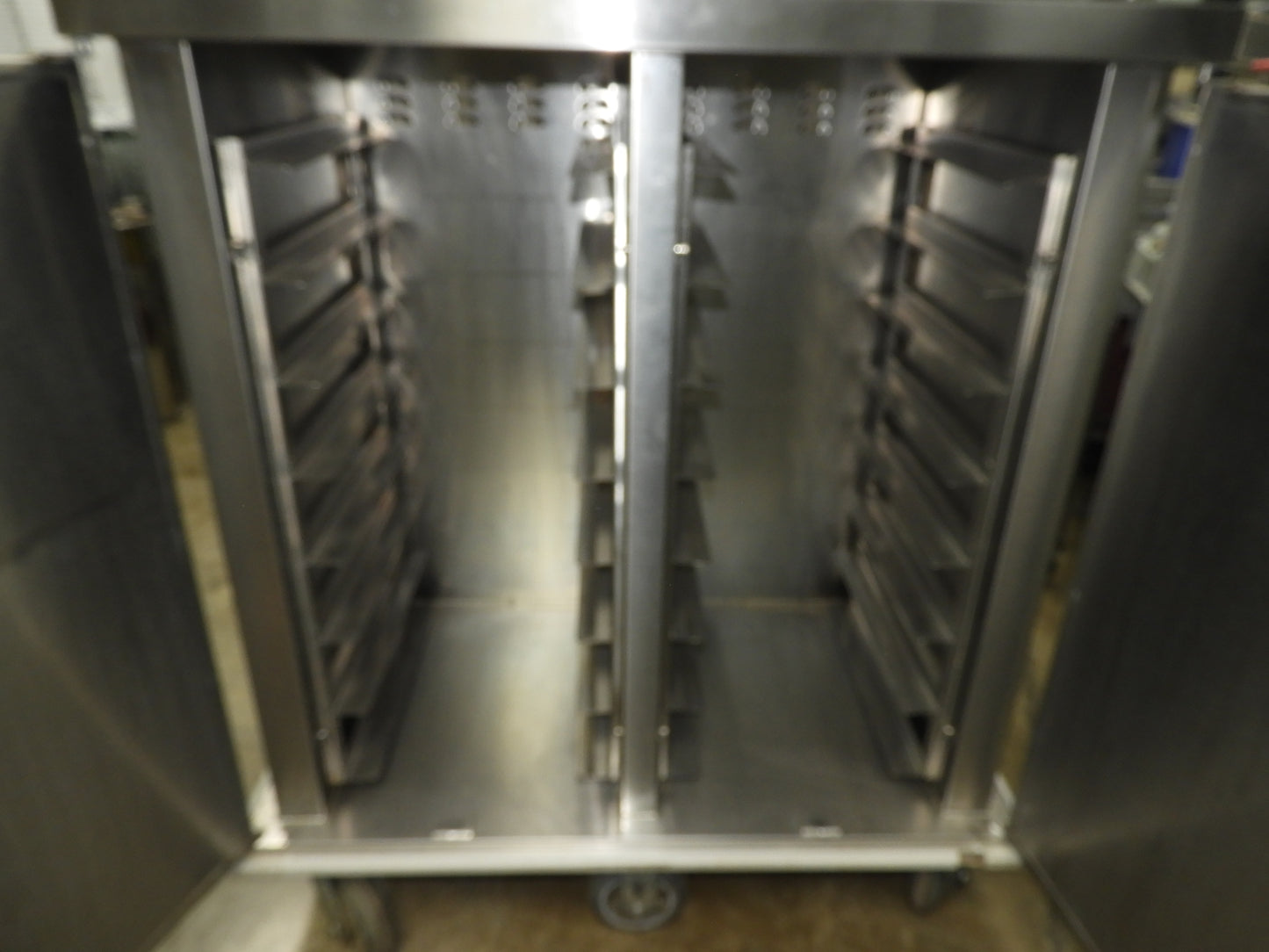 Used Stainless Steel Holding Cabinet With Caster Wheels