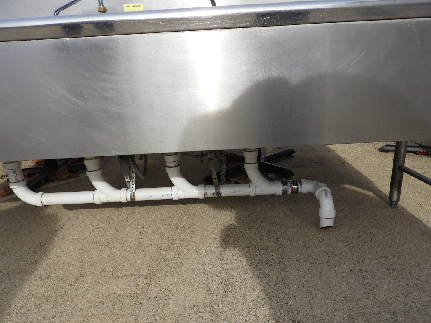 Used Under Counter 4 Compartment Stainless Steel Commercial Bar Sink - SS15