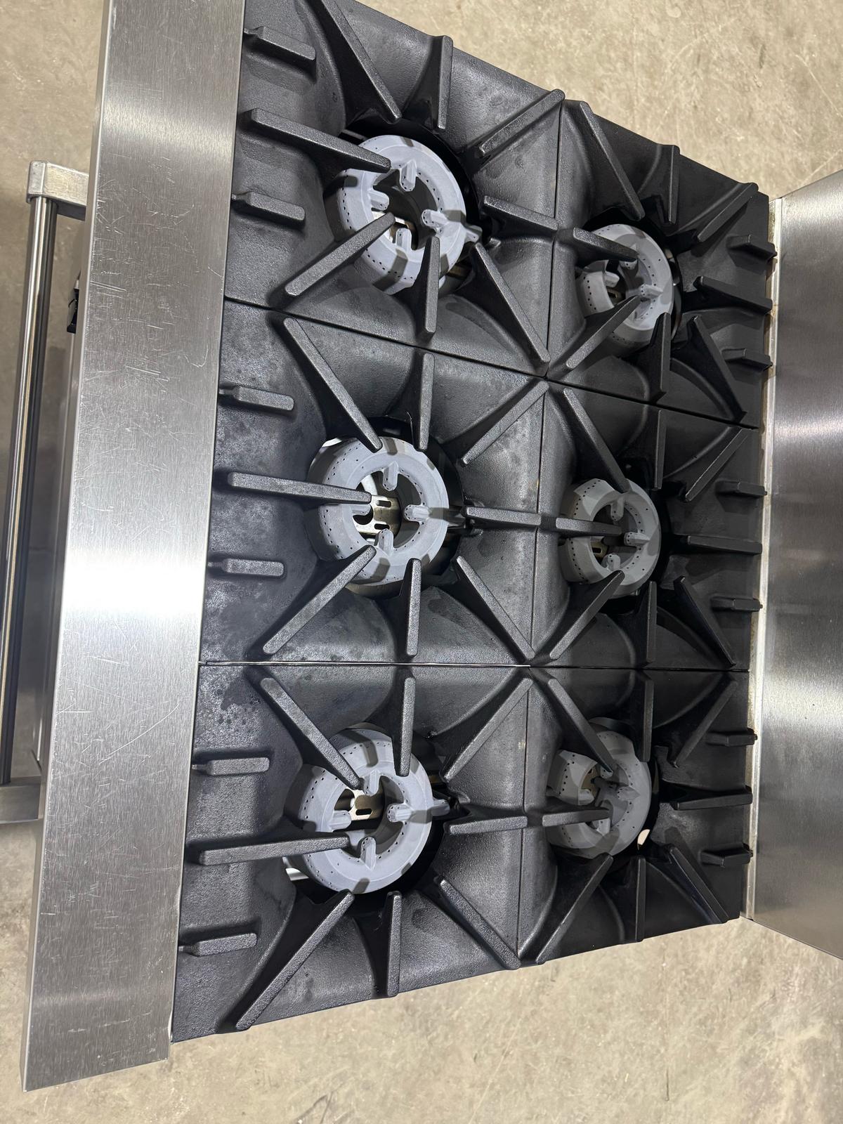 Used Garland SunFire X36-6R 6 Burner 36" NG Range with Standard Oven - 213,000 BTU