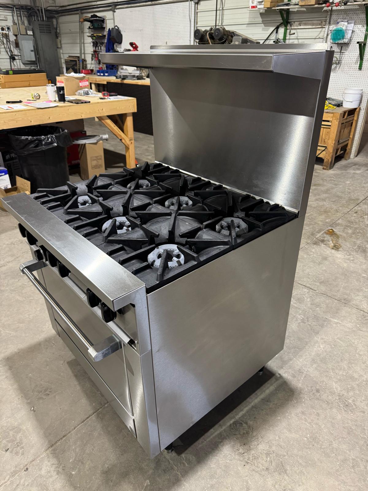 Used Garland SunFire X36-6R 6 Burner 36" NG Range with Standard Oven - 213,000 BTU