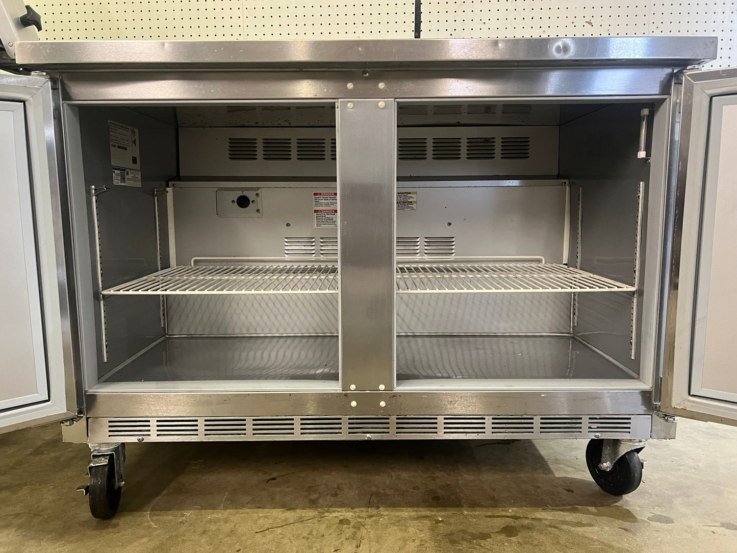 Used Beverage-Air WTF48A-FIP 2 Door Stainless Steel Worktop Freezer 115V