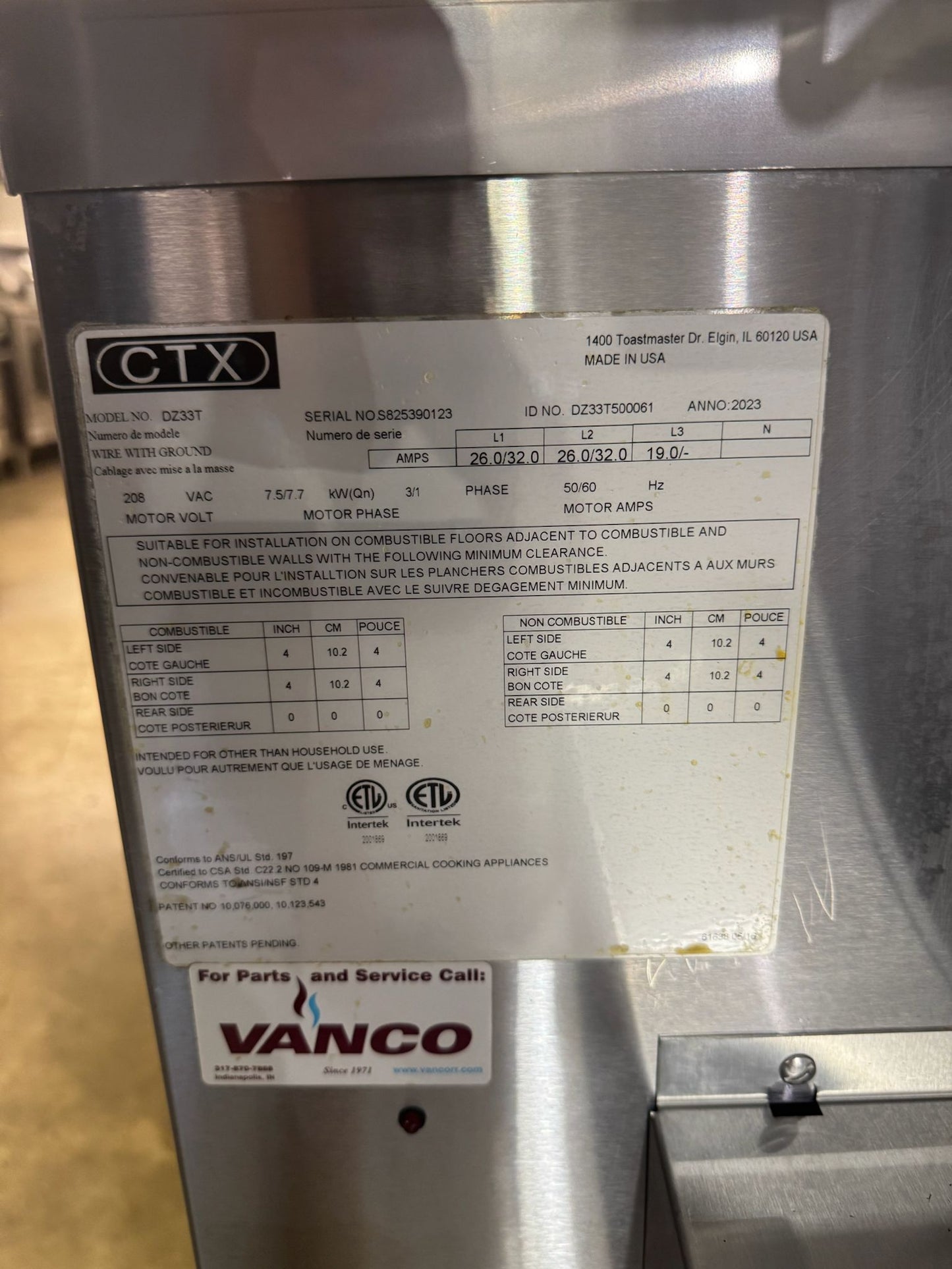 Used Middleby DZ33T CTX Electric Infrared Conveyor Oven Stack 208V - 1 or 3Ph