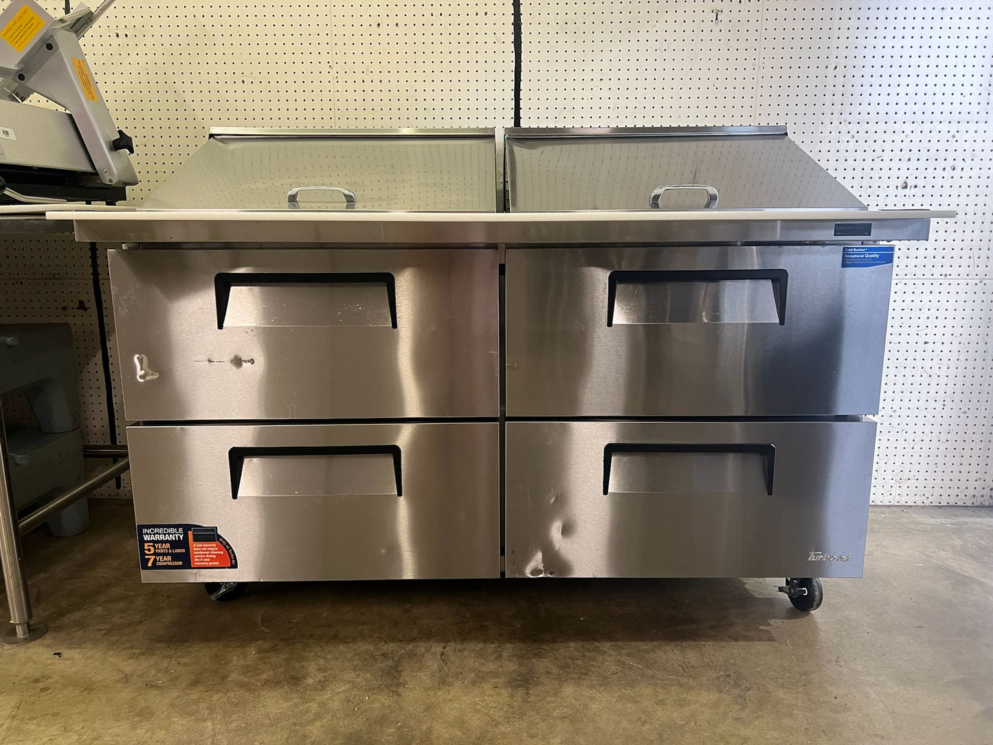Used 60" Turbo Air TST-60SD-24-D4-N 4 Drawer Refrigerated Prep Table 120V - WO1