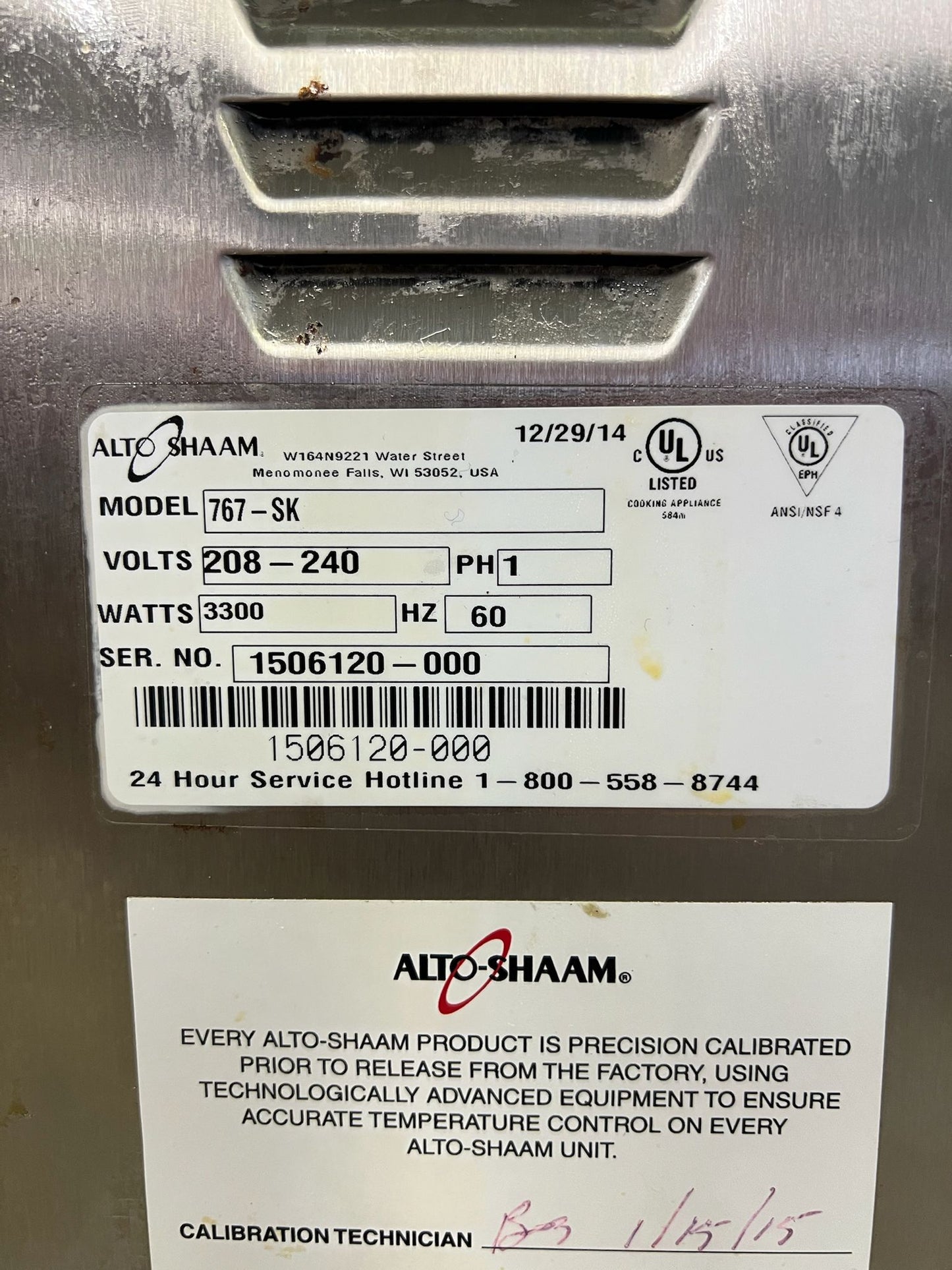 Used Alto-Shaam 767-SK Undercounter Cook and Hold BBQ Smoker Oven 208/240V