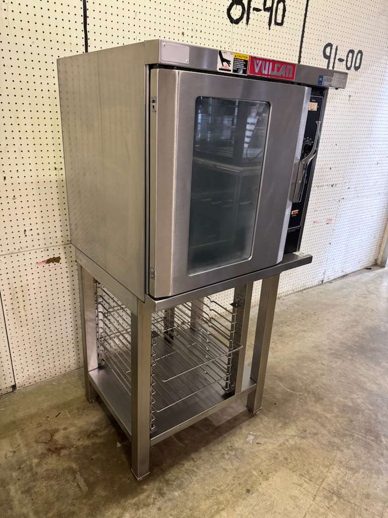 Used Vulcan ET4 Electric Convection Oven with Stand 240V 1PH