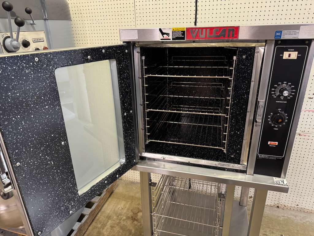 Used Vulcan ET4 Electric Convection Oven with Stand 240V 1PH