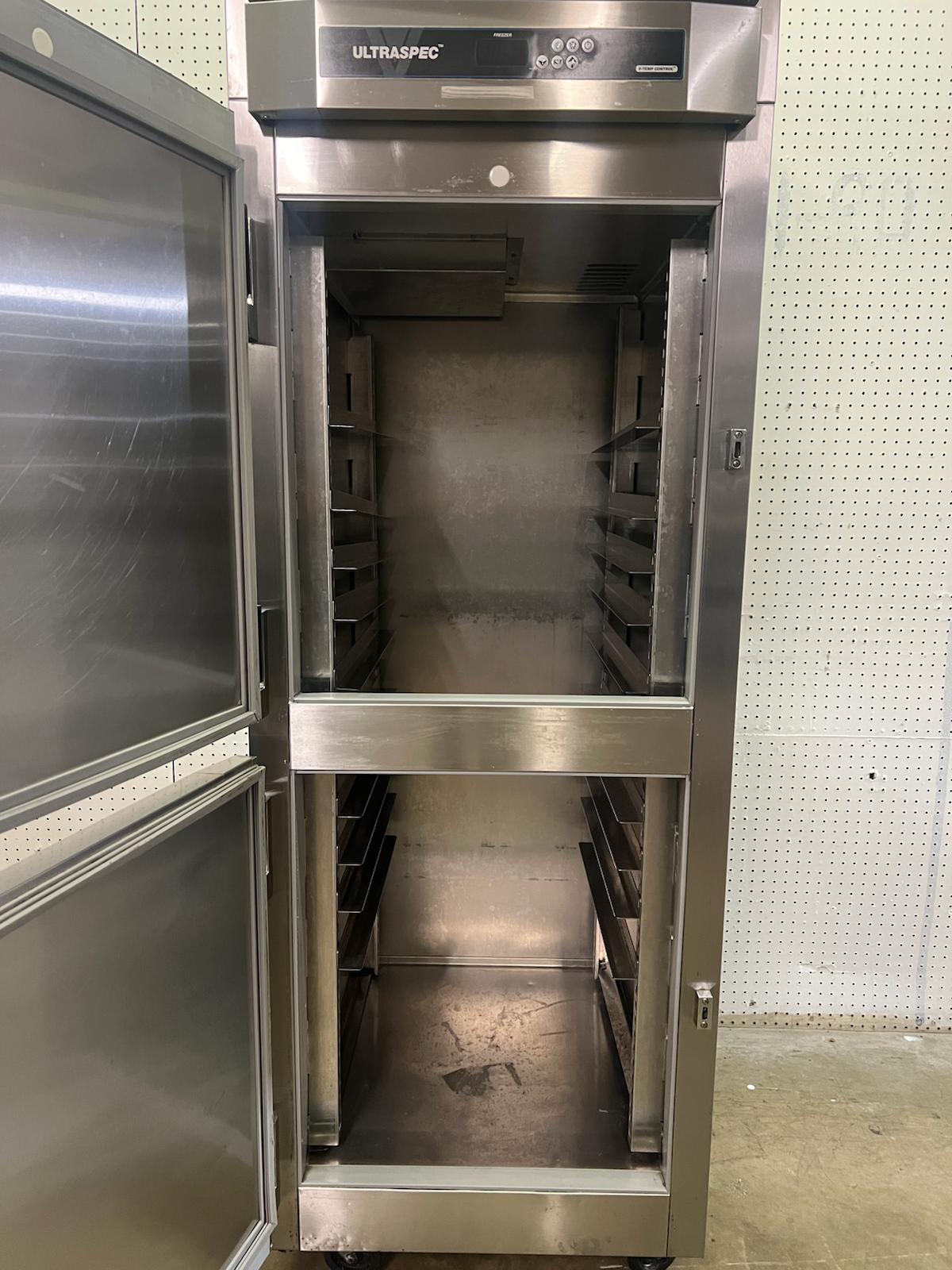 Used Victory Ultraspec FS-1D-S1-HC Reach In Solid 2 Half Door Freezer 115V