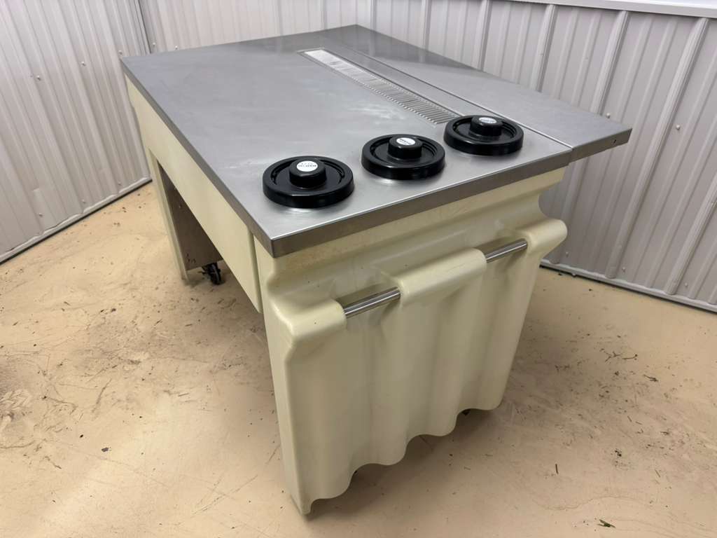 Used Galley 50"X 28" Drink Station with Cup Dispensers and Drain on Casters